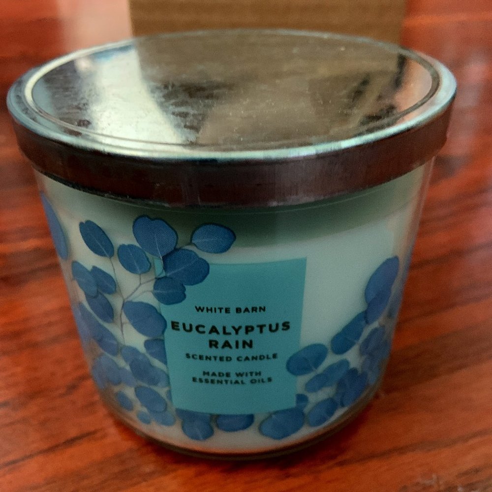 Bath & Body Works Eucalyptus Rain 3-Wick Candle – NWT